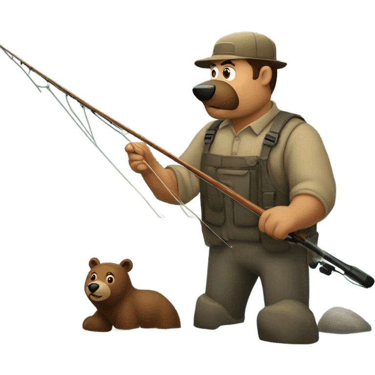 Man Fishing for bears emoji