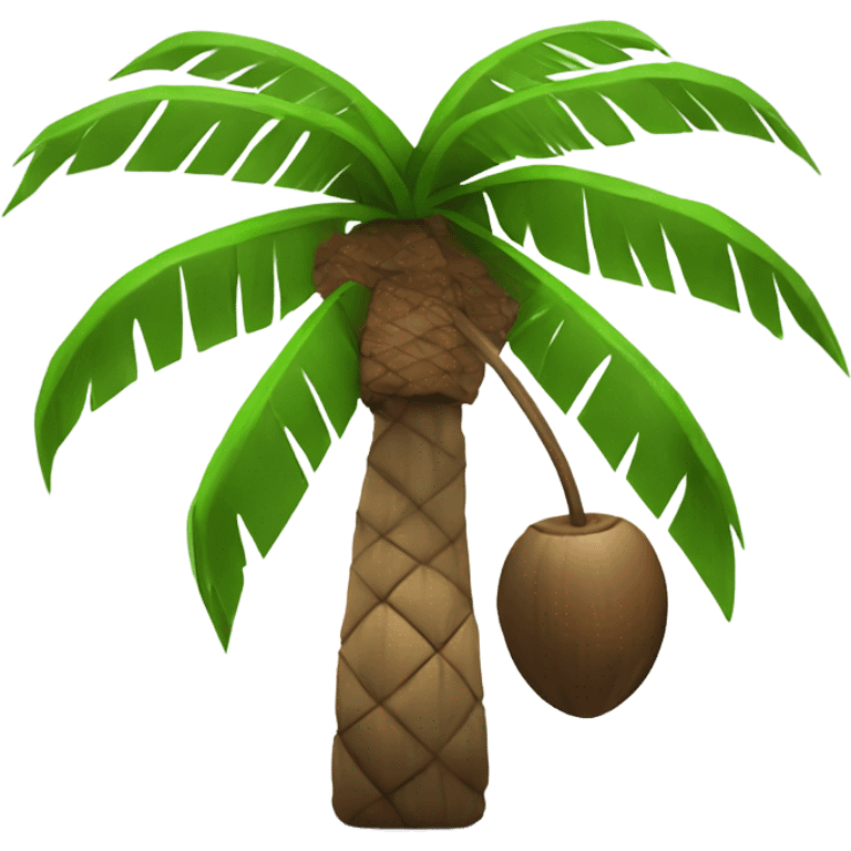 Palm tree with 2 coconuts emoji