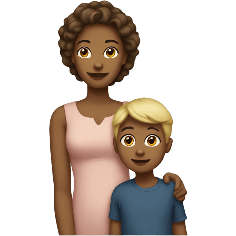 A mother with her boy emoji