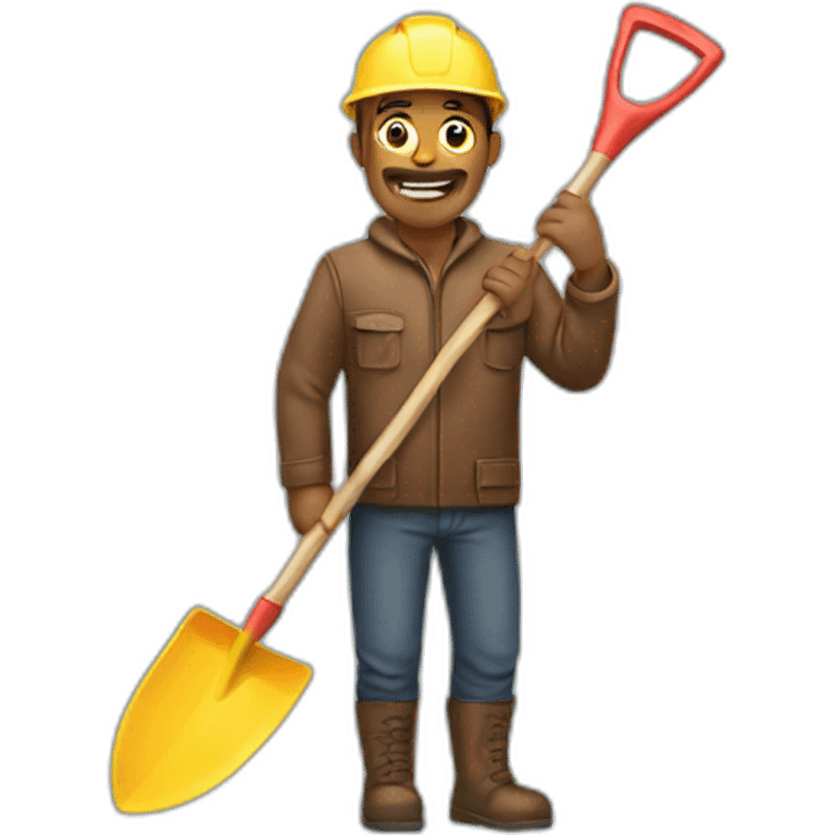 a man with a shovel emoji