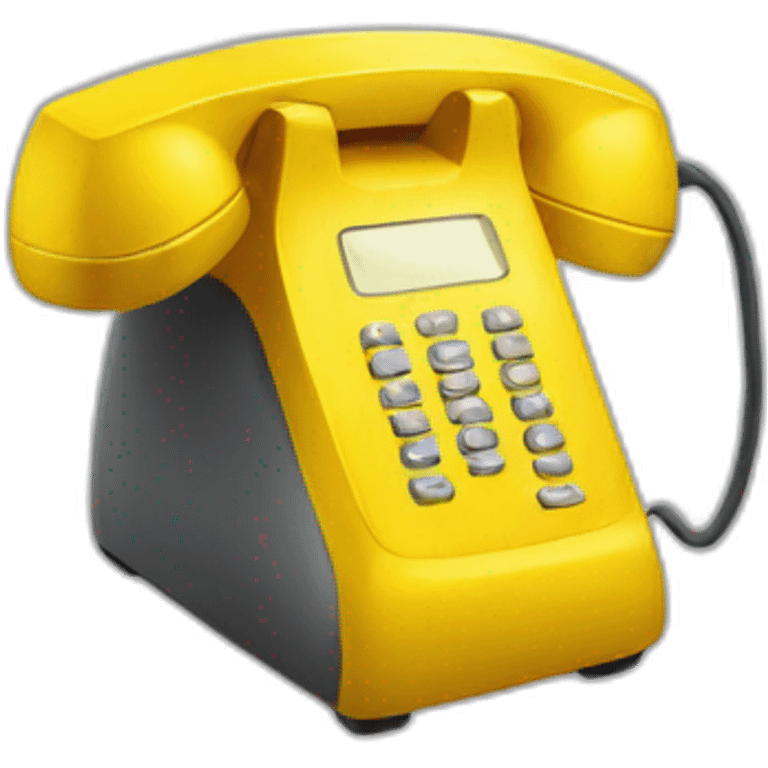 Téléphone jaune emoji