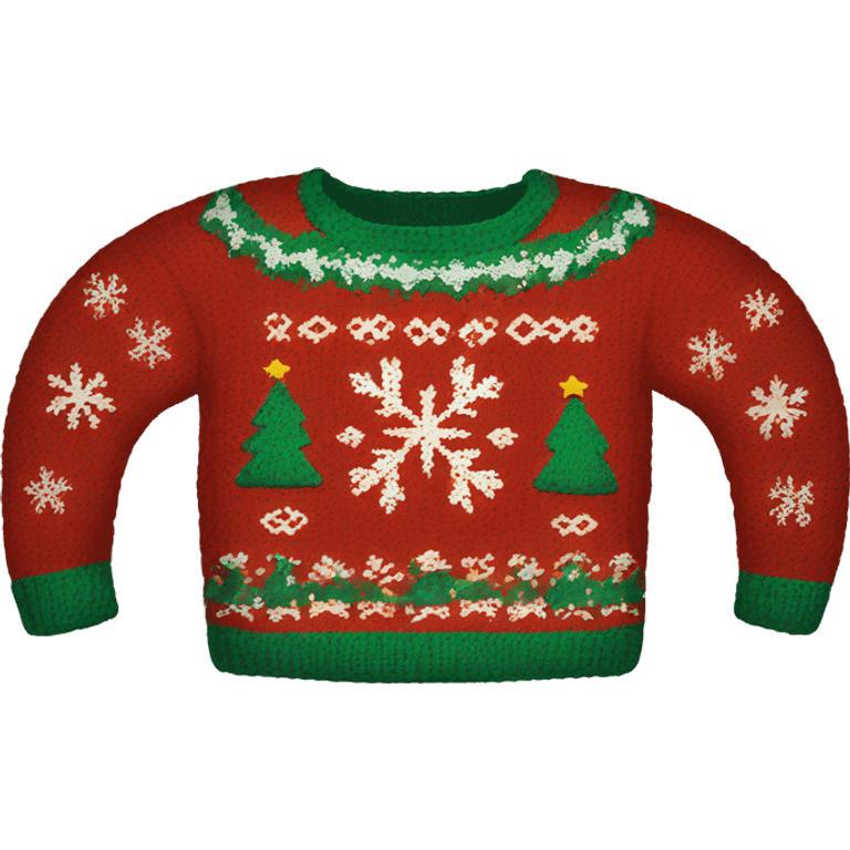 ugly christmas sweater emoji