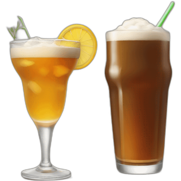 Pint and cocktail emoji