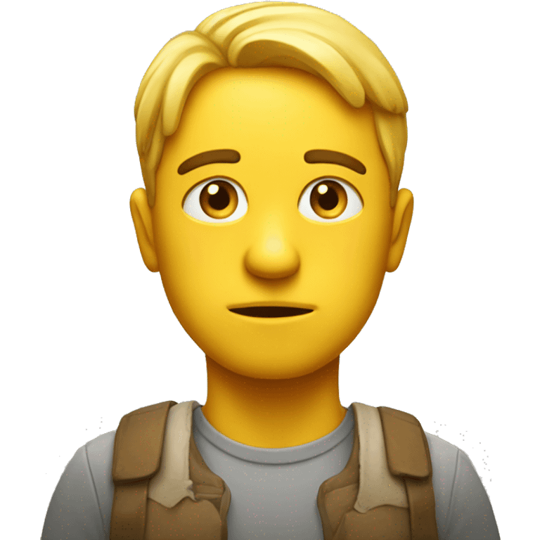 Yellow standard emoji giving a side look to the camera conveying an emotion of suspicion or skepticism emoji