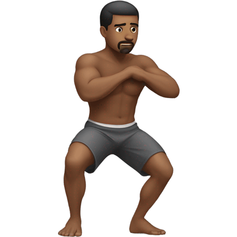 guy doing squats emoji