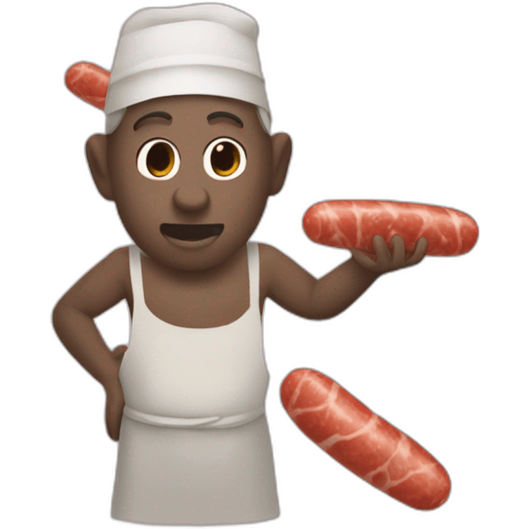 kirikou  qui mange des saucisses emoji