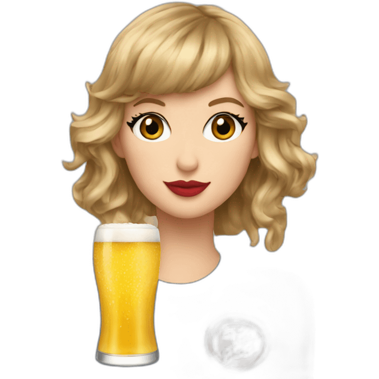 Taylor swift drink a beer emoji