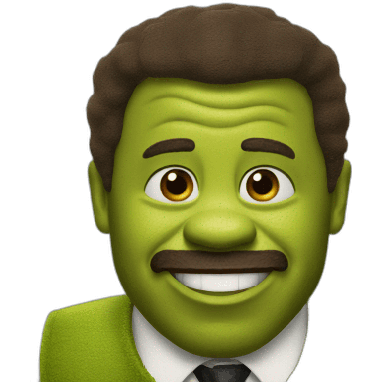 Shrek with Steve Harvey face emoji