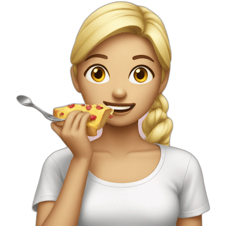 Girl eating shirt emoji