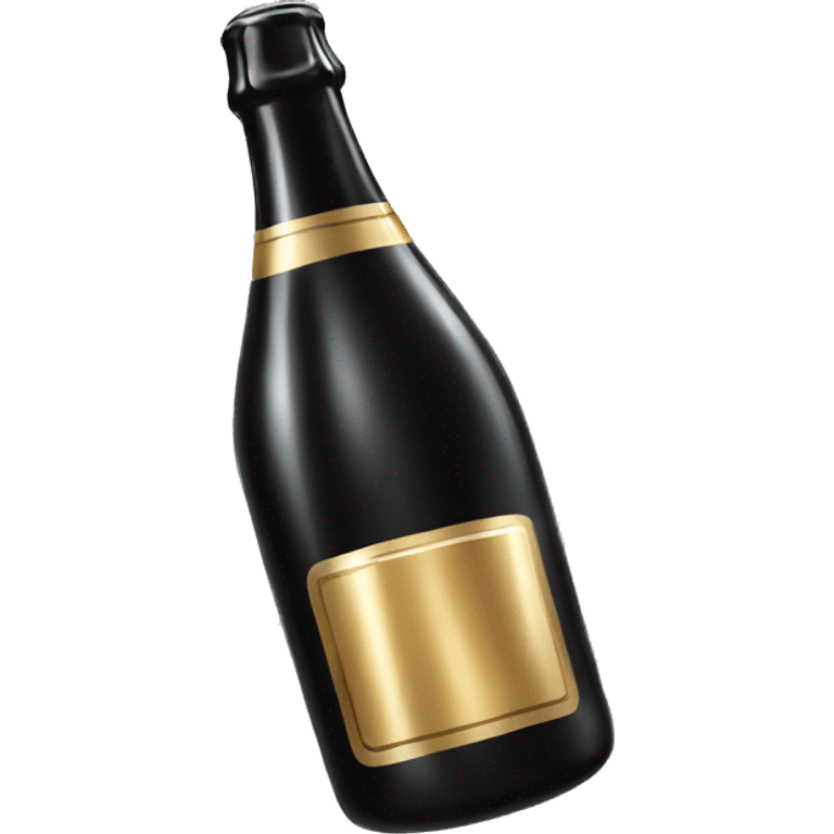 Black champagne bottle emoji