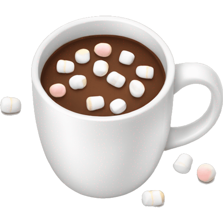 Hot cocoa with mini marshmallows  emoji