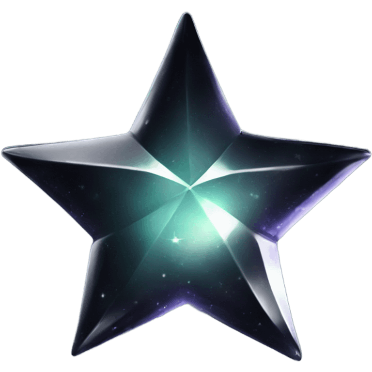 Black shiny jewel star emoji