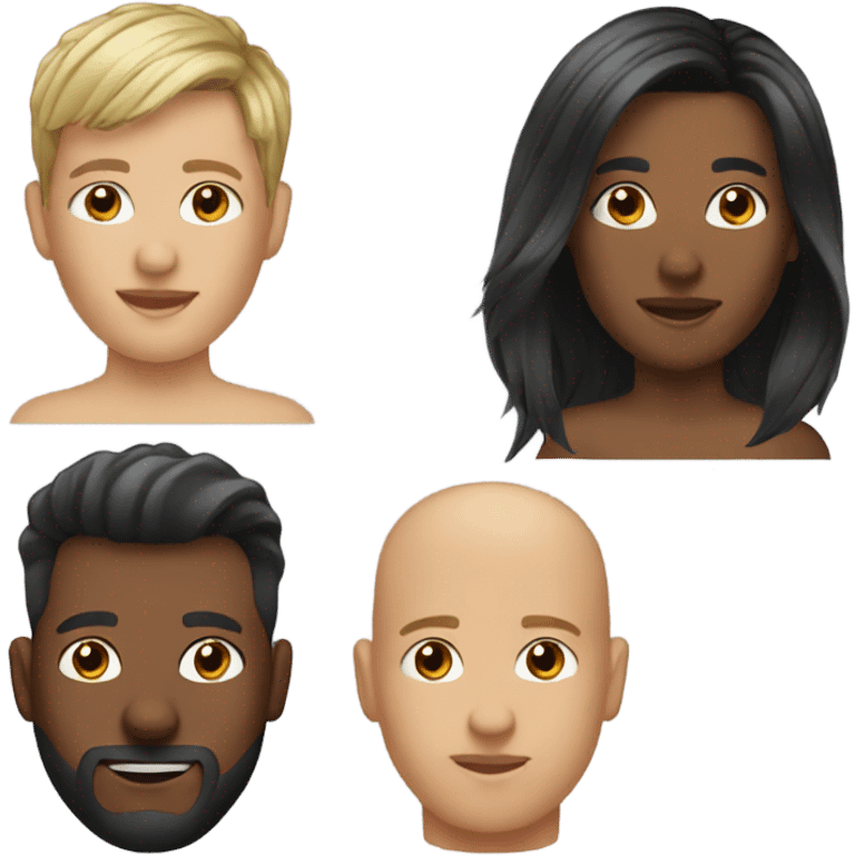 different haircuts emoji