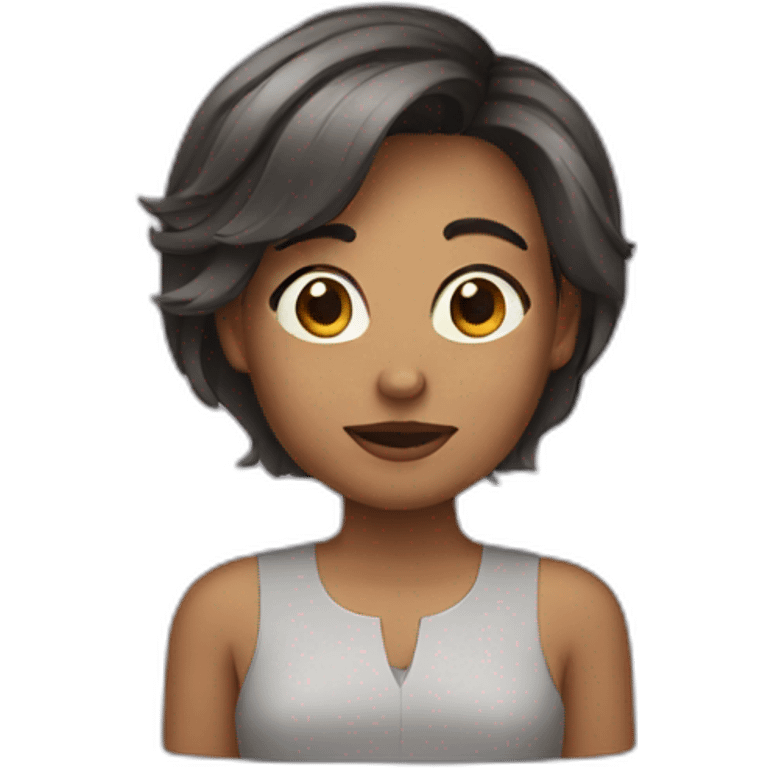 short hair woman emoji