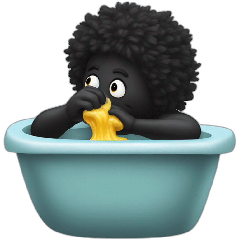 Golliwog vomiting emoji