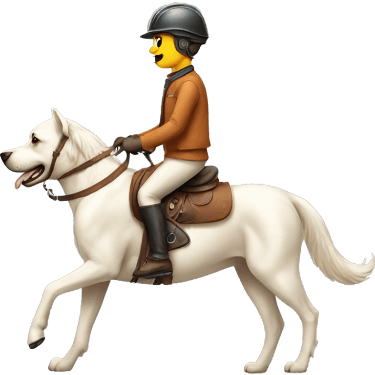 riding dog emoji