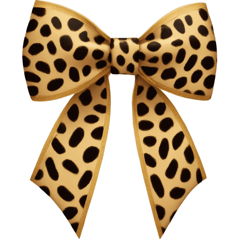 leopard print bow emoji