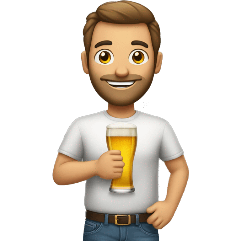 homem com copo de cerveja  emoji