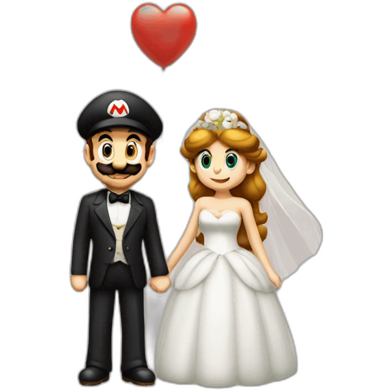 Mario and Luigi marry emoji