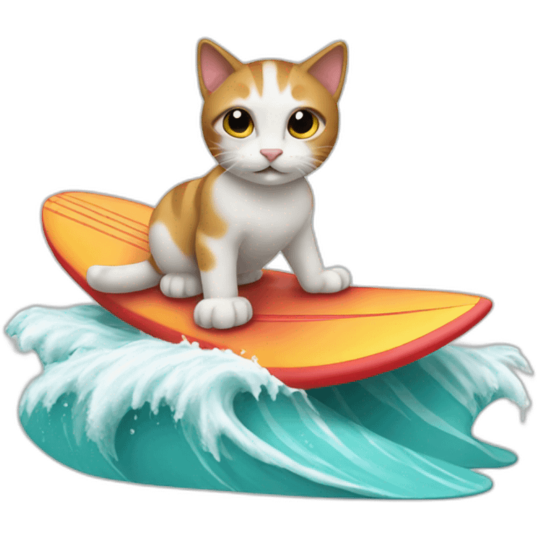 Cat surf emoji