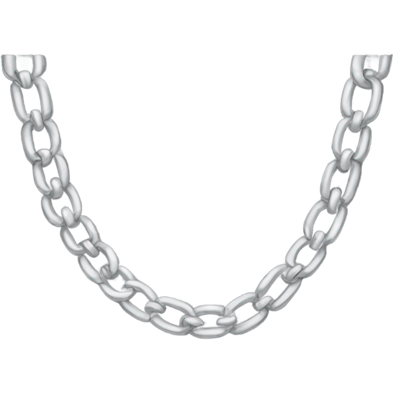 silver chain necklace  emoji