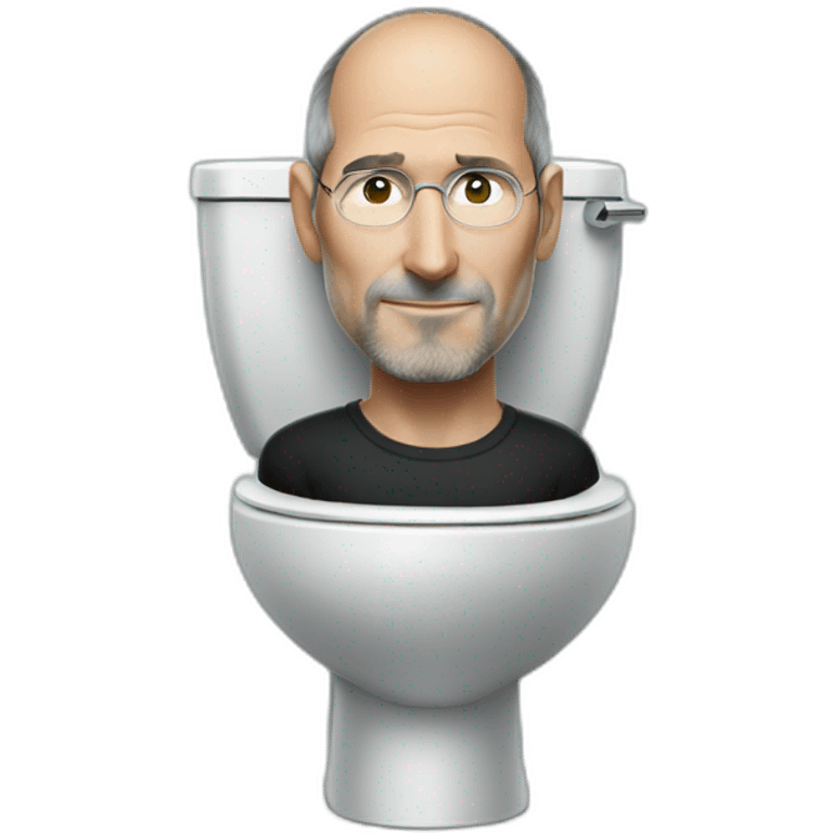 steve jobs on toilette emoji