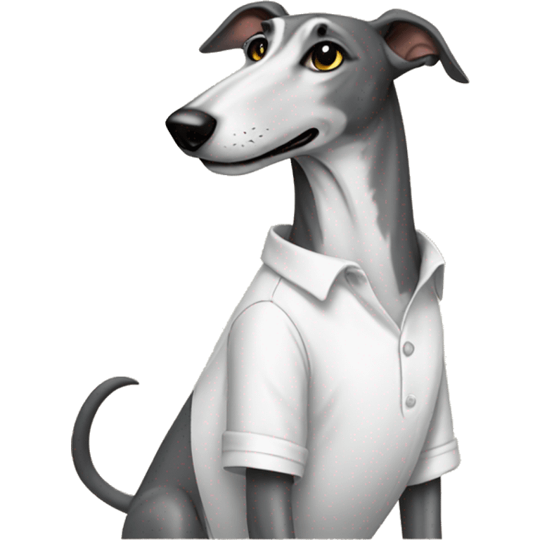 greyhound with shirt emoji