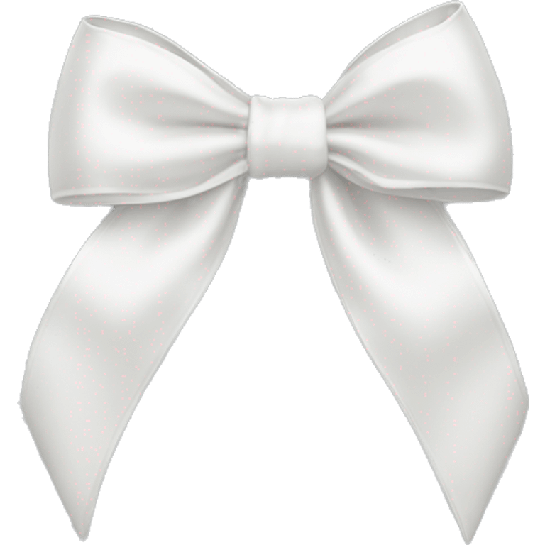 white satin bow emoji