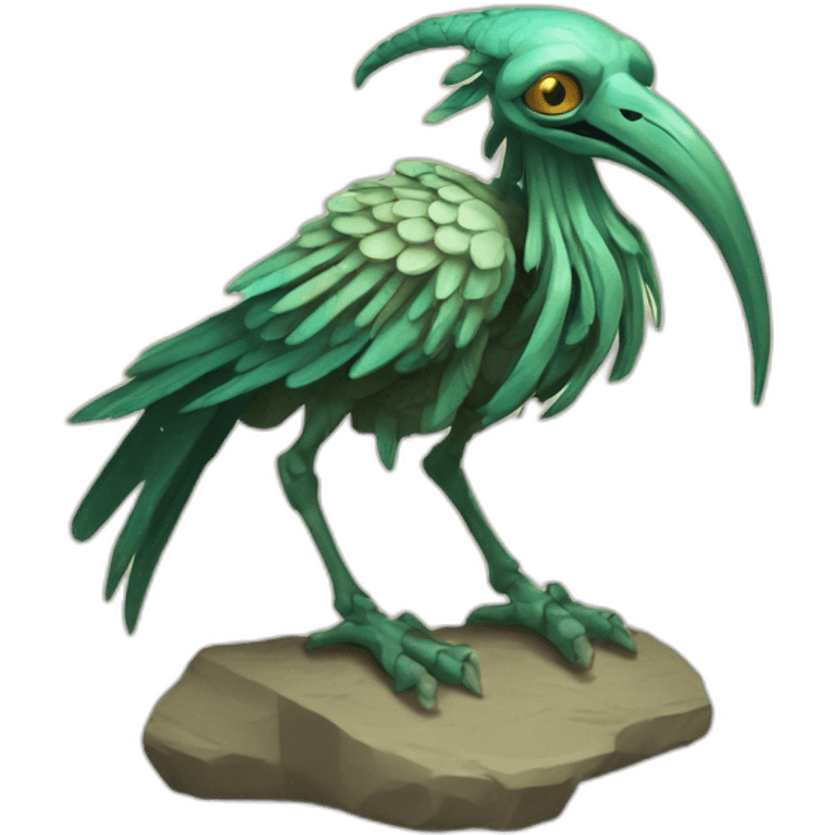 Eldritch Egyptian bird god skeleton emoji