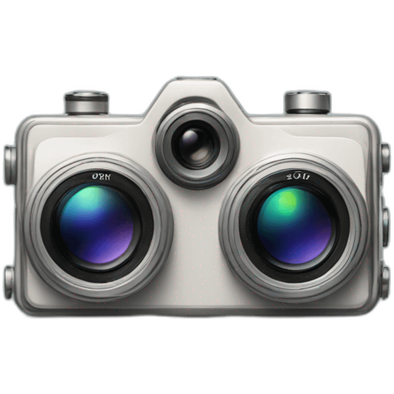 two lenses stereo camera christmas emoji