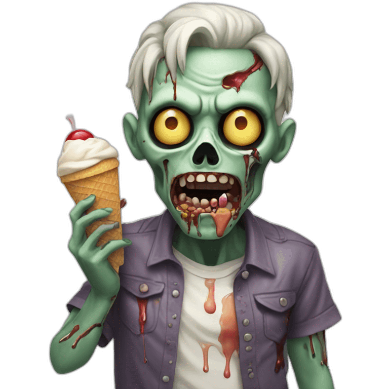 zombie with icecream emoji