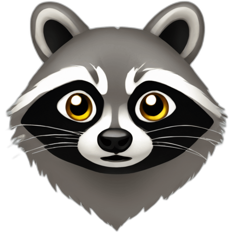 a raccoon in blob style emoji