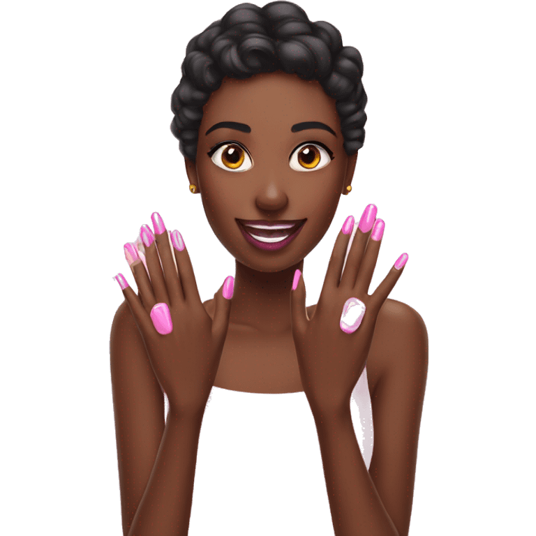 pink manicure emoji