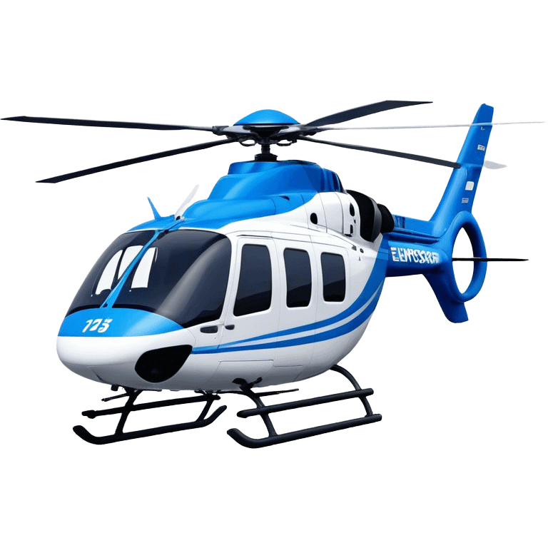 Eurocopter EC135 - Airbus Helicopters (Model Year: 2020) (Iconic colour: Blue and white) emoji