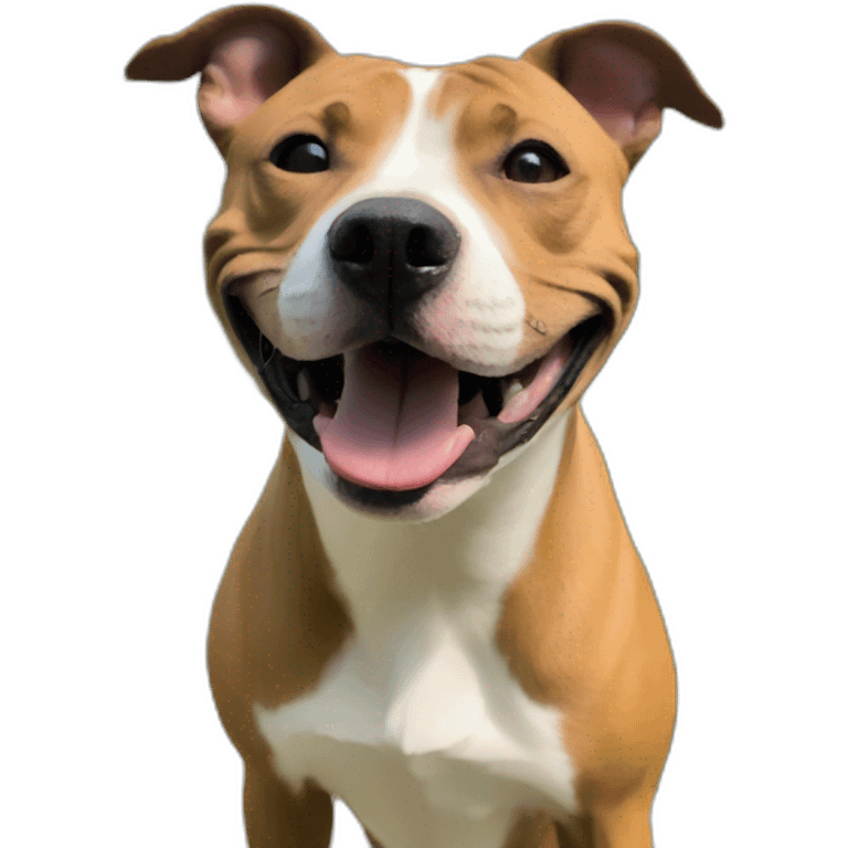 Happy staffy emoji