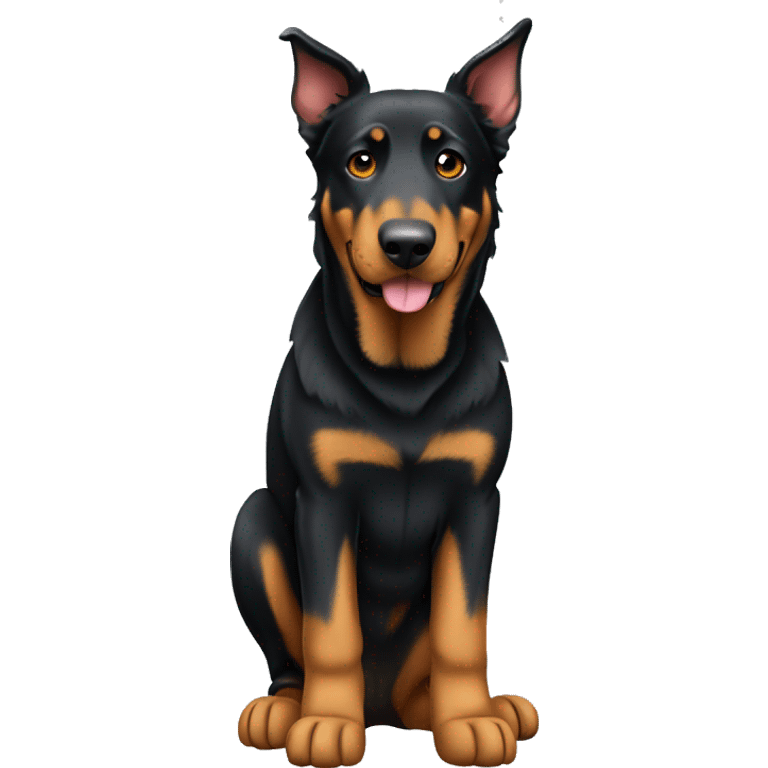 Beauceron dog full body facing front emoji