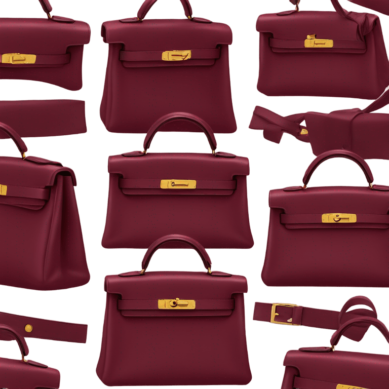 Burgundy hermes mini kelly purse emoji