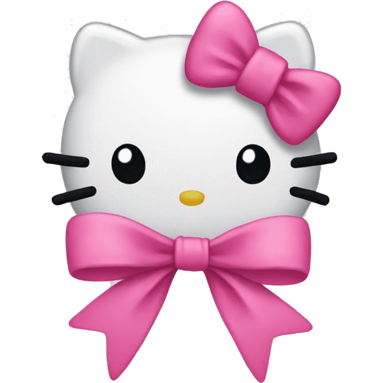 Hello kitty pink bow emoji