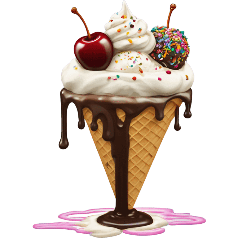 Fat ice cream Sunday  emoji