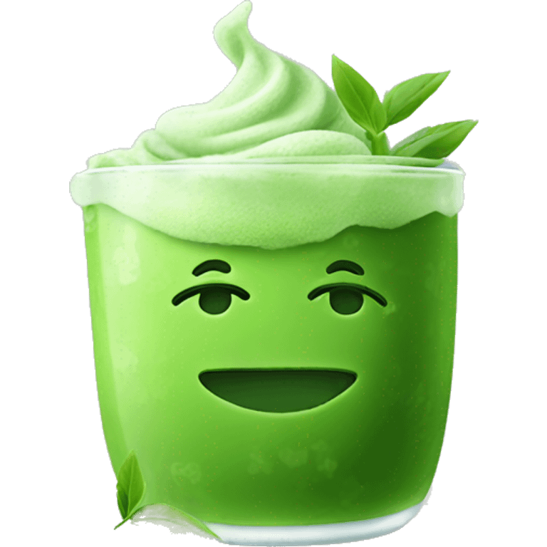 Real Matcha with ice emoji