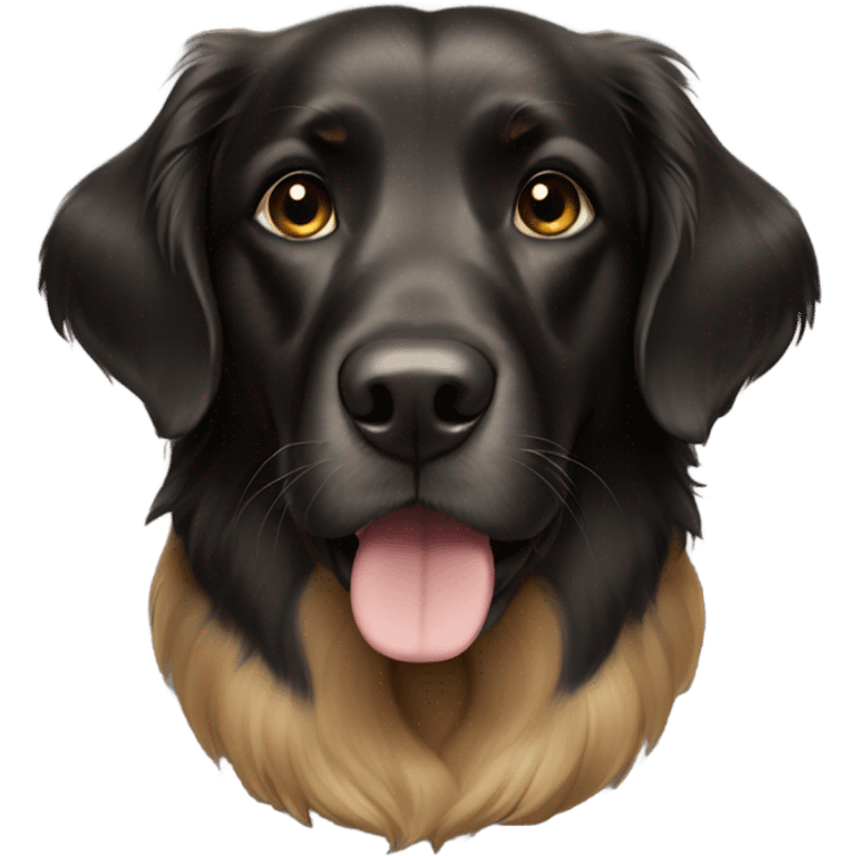 Black golden retriever  emoji