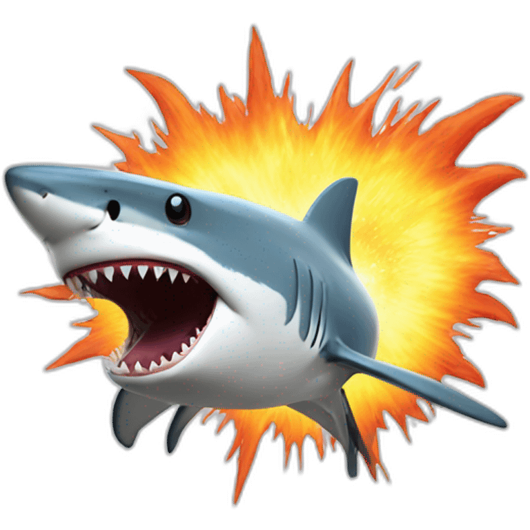 shark with explosion head emoji