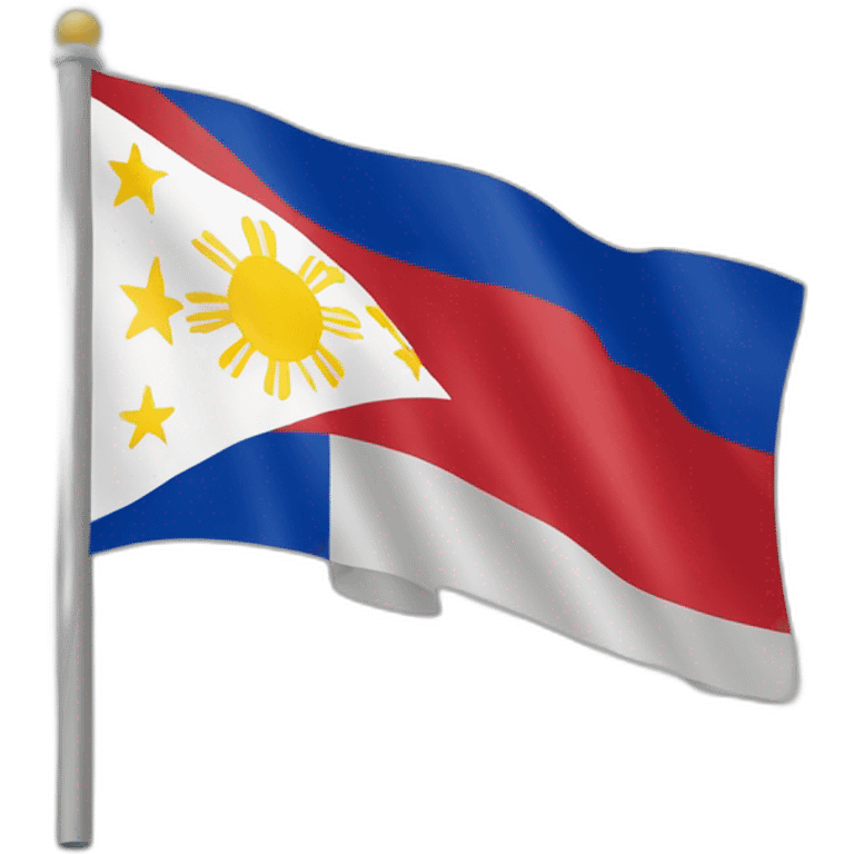 straight flag of the Philippines emoji