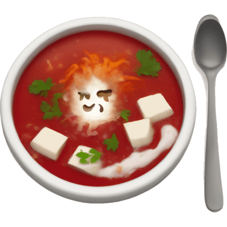 Tasty red Borsch soup emoji