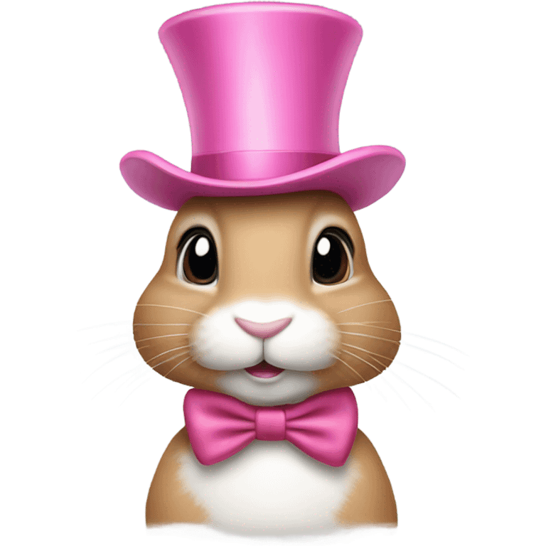 Bunny with pink top hat emoji