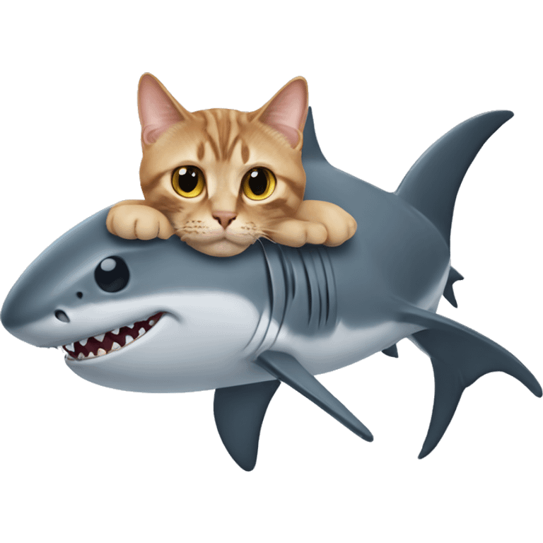 Cat in the shark  emoji