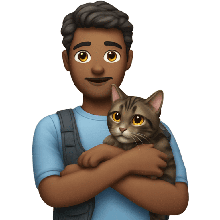 brindle cat man  emoji