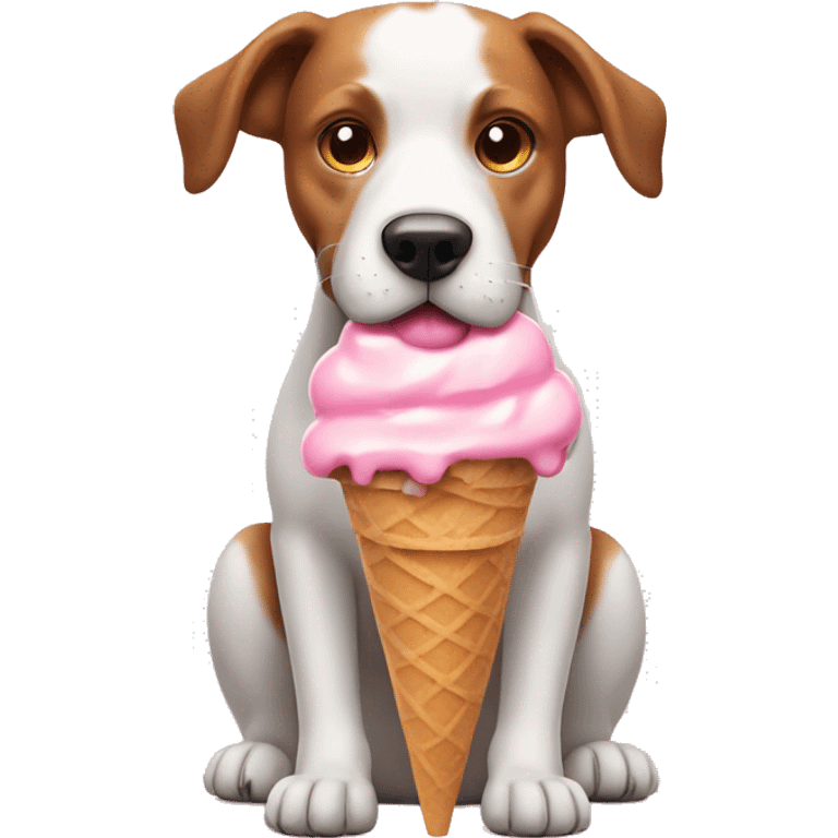 dog with ice cream emoji