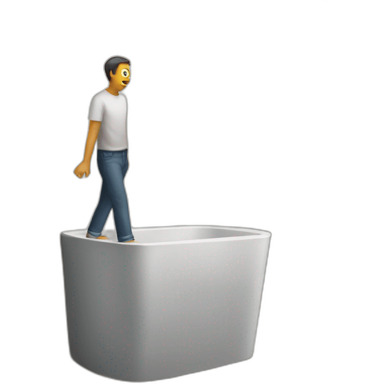 man using bathroom in street emoji