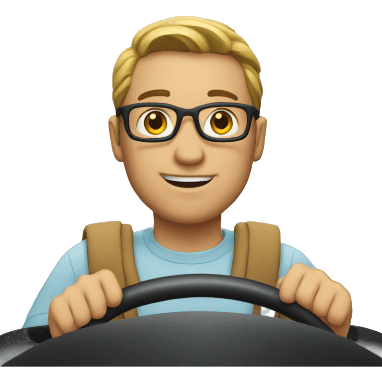 Man driving emoji